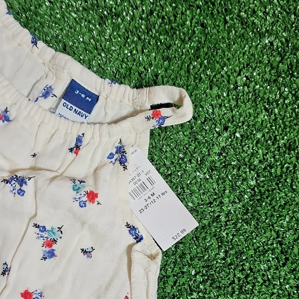 Old Navy Cream One Piece with Floral Print